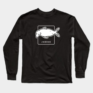 Funny and judgy staring seal. Stylized minimalist design Long Sleeve T-Shirt